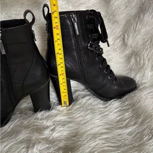 Karl Lagerfeld Black Jade Lace-Up Boots with Side‎ Zipper Size 7M/ 37.5B thumbnail 13
