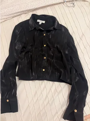 Nine West Black Button Shirt thumbnail 1