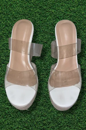 Wedge Platform Sandals White Size 9 thumbnail 3