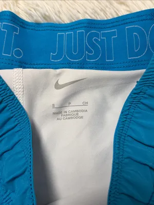 Nike Women's Teal Athletic Running Shorts with White Inner Brief thumbnail 2