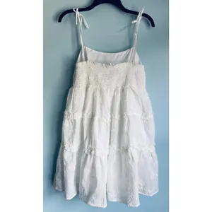 White Summer Dress Floral Embroidery All In Favor Medium NWT thumbnail 6