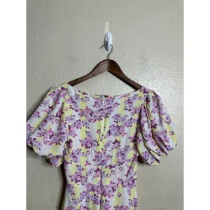 For Love & Lemons Atlanta Mini Dress size XS Floral Purple Yellow thumbnail 11