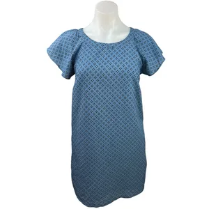 Abercrombie & Fitch Blue Floral Round Neck Short Sleeve Cut Out Shift Dress XS thumbnail 2