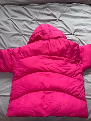 ASOS Hooded Puffer Jacket - Hot Pink thumbnail 6