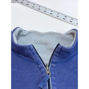 Orvis Womens Blue‎ Gray Reversible Mock Neck Knit Sweatshirt Jacket Full Zip L thumbnail 3