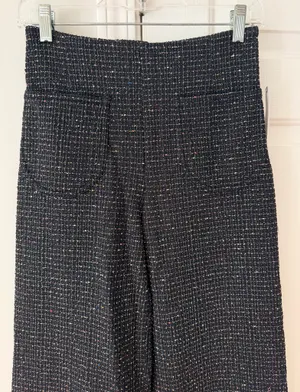 Anthropologie Maeve The Colette Crop Wide-Leg Pants: Tweed Edition, Size 26 thumbnail 8