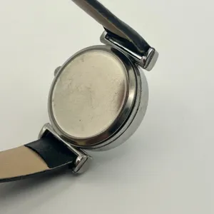 Women’s Silver Classic Quartz Watch Black Leather Working thumbnail 6