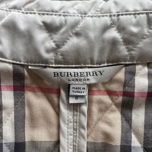 Burberry Classic Diamond Quilted Riding Jacket Tan Plaid Lining Preppy Small thumbnail 6