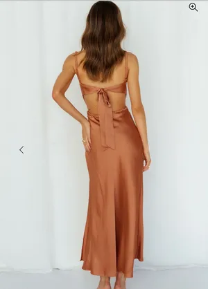 Hello Molly Dress Midi Rust Stand On My Own thumbnail 2