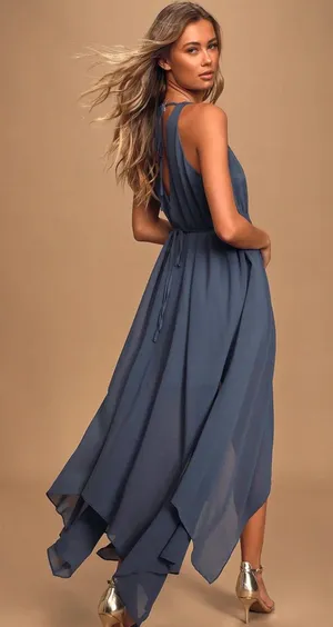 Lulus Denim Blue Dress thumbnail 2