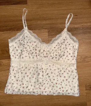 Pink Rose Camisole Floral Tank Top thumbnail 1