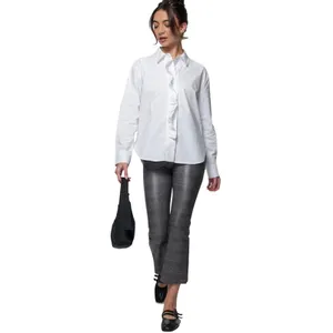 Commando Faux Leather Crop Flare Pants Grey‎ Glen Plaid Size Extra Small NEW thumbnail 3