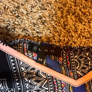 Glam Tank‎ Top Bohemian Print Sleeveless Casual Blouse Festival Top M thumbnail 2
