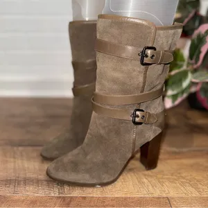 Coach Alexandra Fatigue Green Mid-Calf Bootie Olive Heeled Boots thumbnail 5
