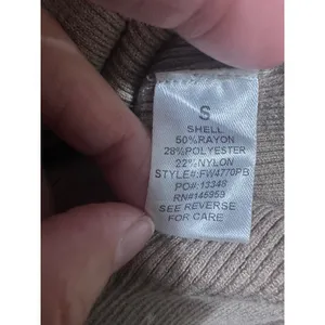 Dress Forum Tan Ribbed Mock Neck Long Sleeve Midi Bodycon Sweater Dress FW4770PB thumbnail 8