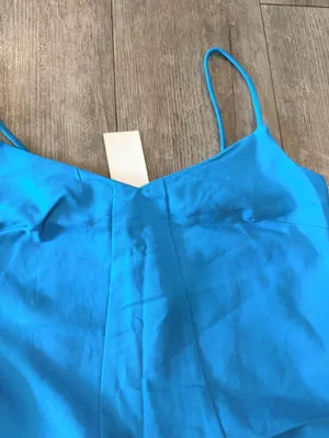 Rampage Turquoise Blue Embroidered Slip Dress thumbnail 7