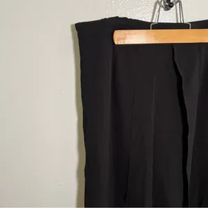 Favlux Women's Size Large Wide‎ Leg Palazzo Pant Open Wrap Front Black Pull On thumbnail 4
