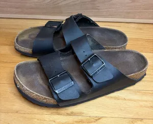 Birkenstock Arizona Birko-Flor Sandals in Black - Size 40 thumbnail 1