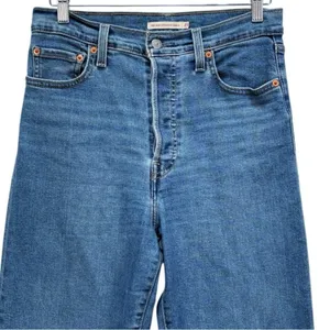 Levi's Ribcage High Rise Straight Ankle Jeans Size 29 thumbnail 3