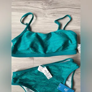 CUPSHE. NWT Teal High‎ Waist Bikini Set thumbnail 4