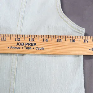 Pilcro and the Letterpress Denim Vest Women Medium Light Wash Blue Stretch Crop thumbnail 10