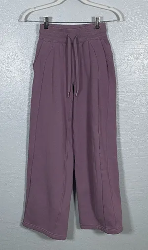 Lululemon Women XXXS Purple Lavender Lux Scuba Mid-Rise Wide-Leg Pant Athleisure thumbnail 1