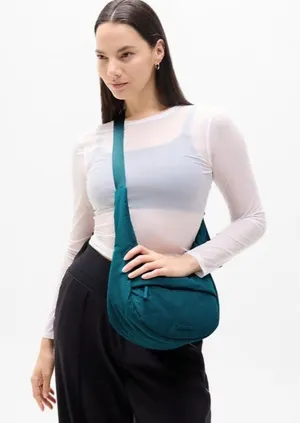 New Athleta All About Small Crossbody Hobo Bag Coastal Teal thumbnail 1