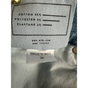 AYR The Pop Straight Jeans High Rise Medium Wash Stretch Denim Women's Size 28 thumbnail 13