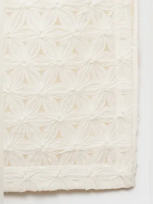 Mango MNG - NWT Cream Floral appliqué Lace Midi Skirt, half lined thumbnail 6