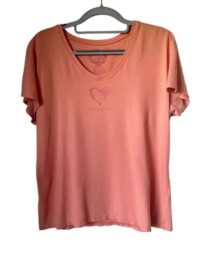 Life Is Good Orange Sleep Tee - Medium thumbnail 1