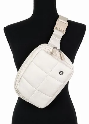 Lululemon Quilted Grid Belt Bag Hand Warmer 1.5L White Opal thumbnail 1