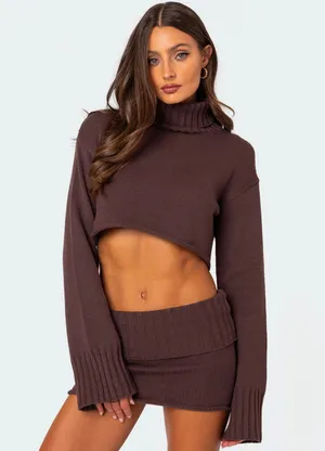 Edikted Long Sleeve Sweater Cropped thumbnail 1