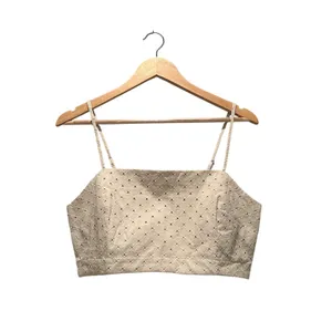 Banana‎ Republic Eyelet Cropped Cami Top Cream Medium Cotton Clean Girl Summer thumbnail 3