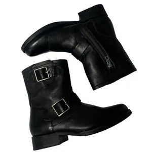 Frye Vicky Engineer Short Buckle Motorcycle Boot Black Leather Women’s Size 7 thumbnail 2
