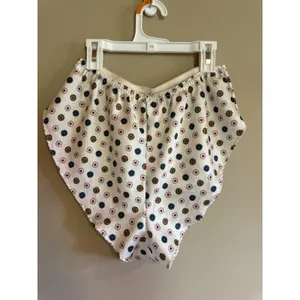 Vintage Teddy Silky Satin‎ Camisole and Tap Shorts Set Medallion Print Large thumbnail 5