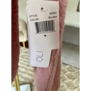 Olivia Sky Blush Bomber Jacket‎ Fuzzy Cozy Winter Buttery Soft Zip Baddie NWTs M thumbnail 7