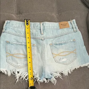 Abercrombie & Fitch Light Blue Denim Shorts used good condition thumbnail 5