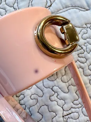 Jeffrey Campbell A Lil Bit Jelly Thong Sandal Blush Pink Size 7💛 thumbnail 9