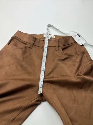 Abercrombie & Fitch High Rise 90s Relaxed Pant Brown Faux Suede Women 28 / 6 NEW thumbnail 9
