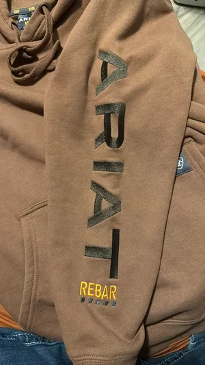 Men’s brown ariat work hoodie thumbnail 2