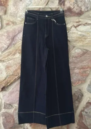 Commense Wide Leg Denim Jeans size small Blue thumbnail 3