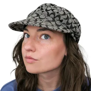 Vintage Y2K Gray & Black GG Logo Newsboy Cap thumbnail 1
