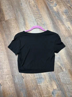 Black Garage Crop Top thumbnail 2