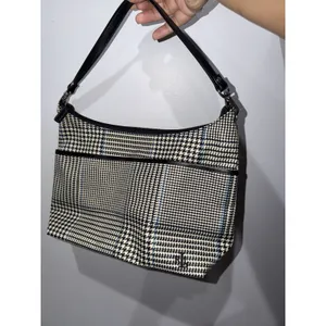 Vintage Lauren Ralph Lauren Houndstooth Zippered Purse Bag Detachable Strap M thumbnail 11