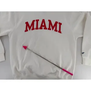 Blue 84 Miami University Unisex Large Crewneck Sweatshirt White Red Spellout thumbnail 2