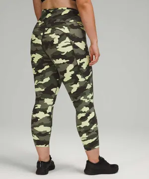 Sz 10 Lululemon Fast and Free Tight 25" *Non-Reflective Nulux Camo thumbnail 2