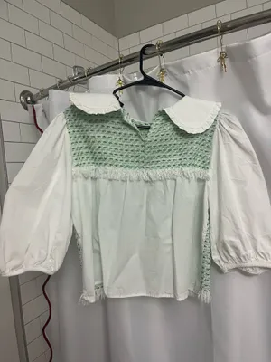 ZARA Peter Pan Collar Top thumbnail 4