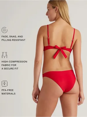 Quince Italian Low-Rise Bikini Bottom | Cherry Red | Large thumbnail 3