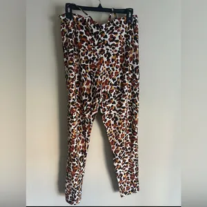 Zoe + Phoebe Women's Leggings Leopard Animal Print XL thumbnail 2