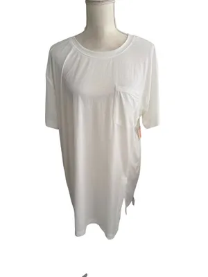 FREE PEOPLE Movement White Tunic Lightweight Tee Size XS NEW NWT thumbnail 3
